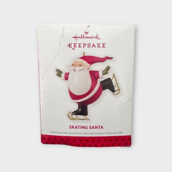 2013 Ice Skating Santa Claus Christmas Hallmark Keepsake Ornament - Picture 2 of 9